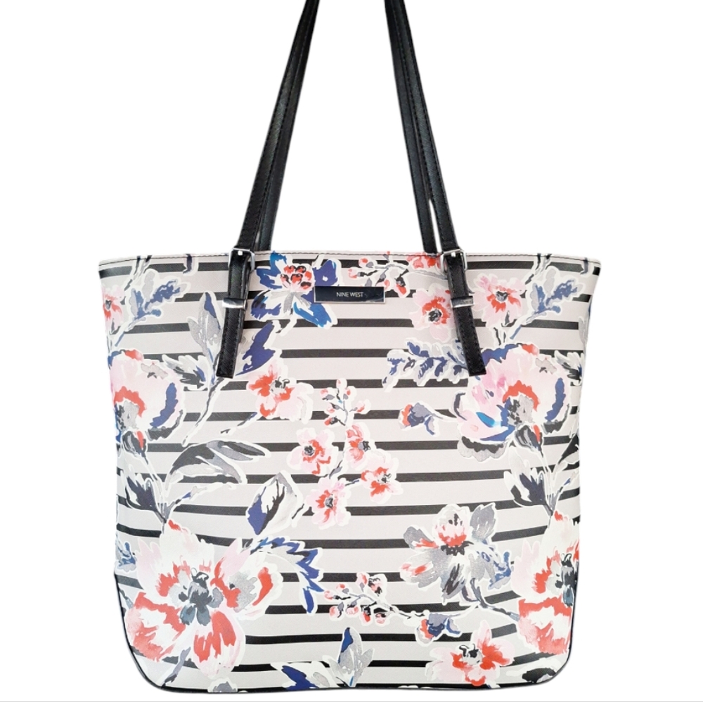 Nine West It Girl Tote Bag Faux Leather - EUC